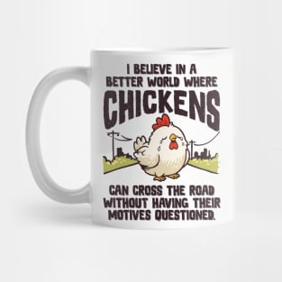 Chicken Cross The Road Mug